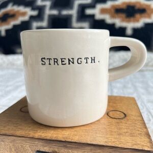 Rae Dunn by Magenta Vintage Mug – “STRENGTH” – Typeset Font EUC